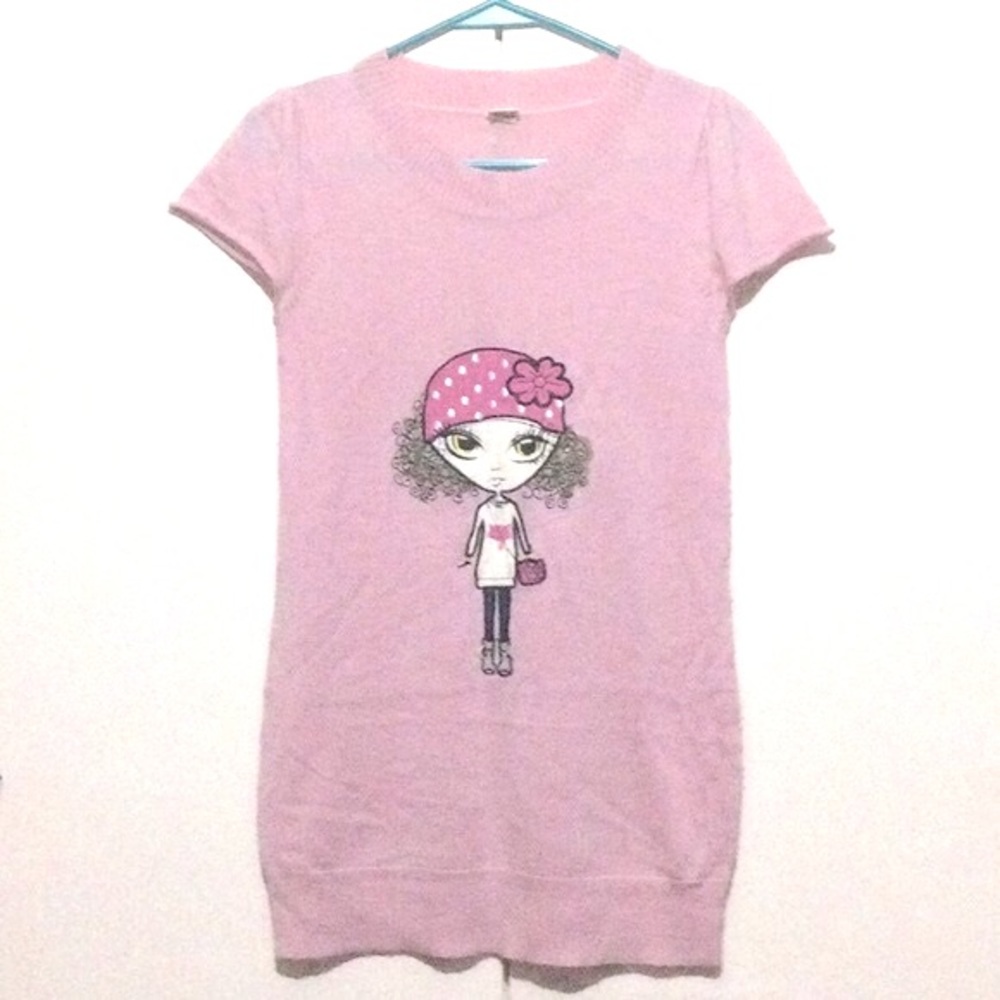 Phenom Kids Wear Light Pink Knitted Dress